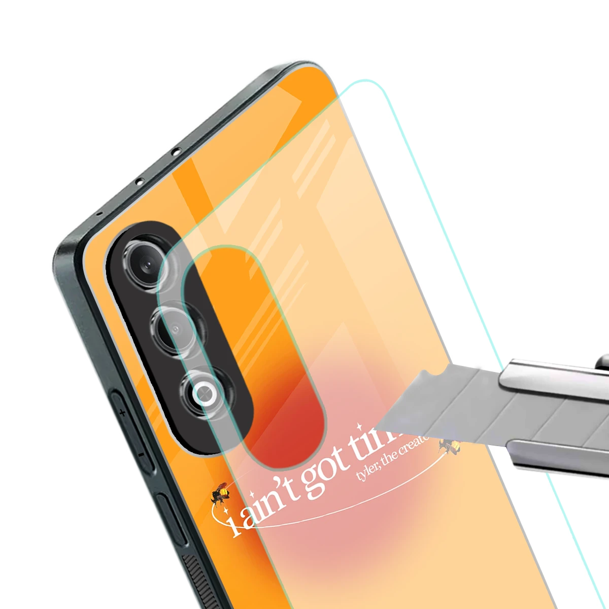 Busy Bee stylish phone case for oneplus nord ce 4 | glossy glass and slim fit