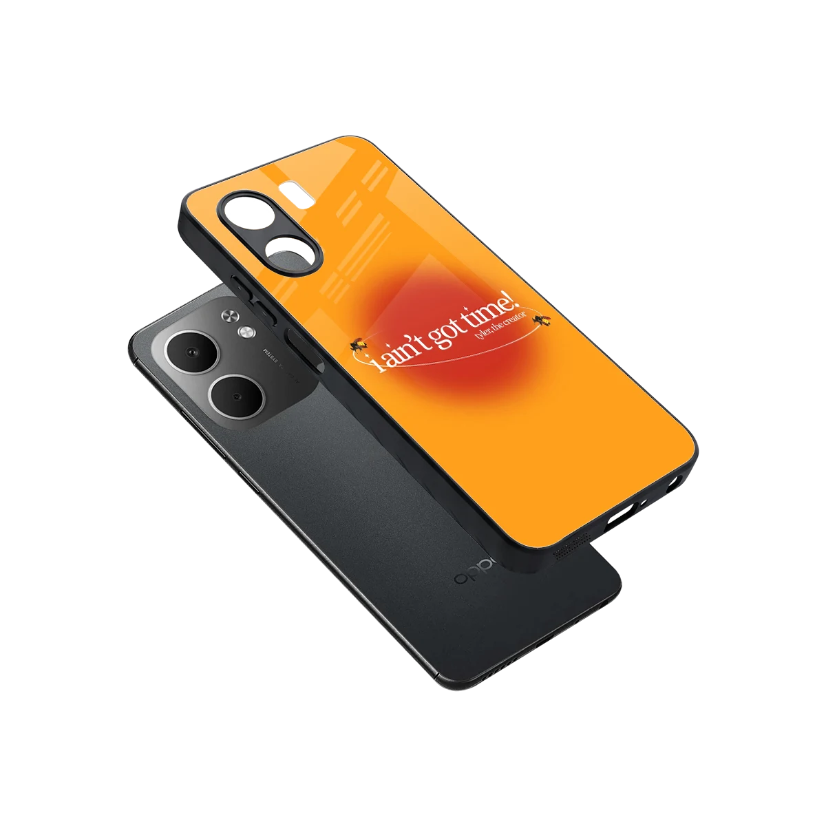 Busy Bee sleek oppo a5x 5g cover with tempered glass back and TPU edges