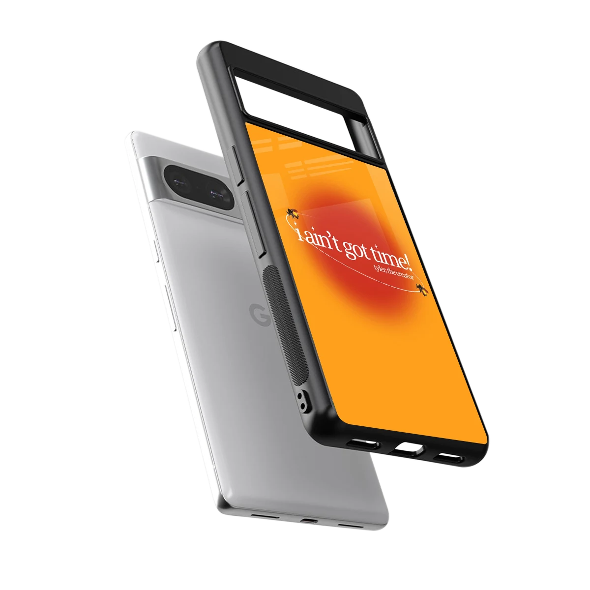 Busy Bee sleek google pixel 8 cover with tempered glass back and TPU edges