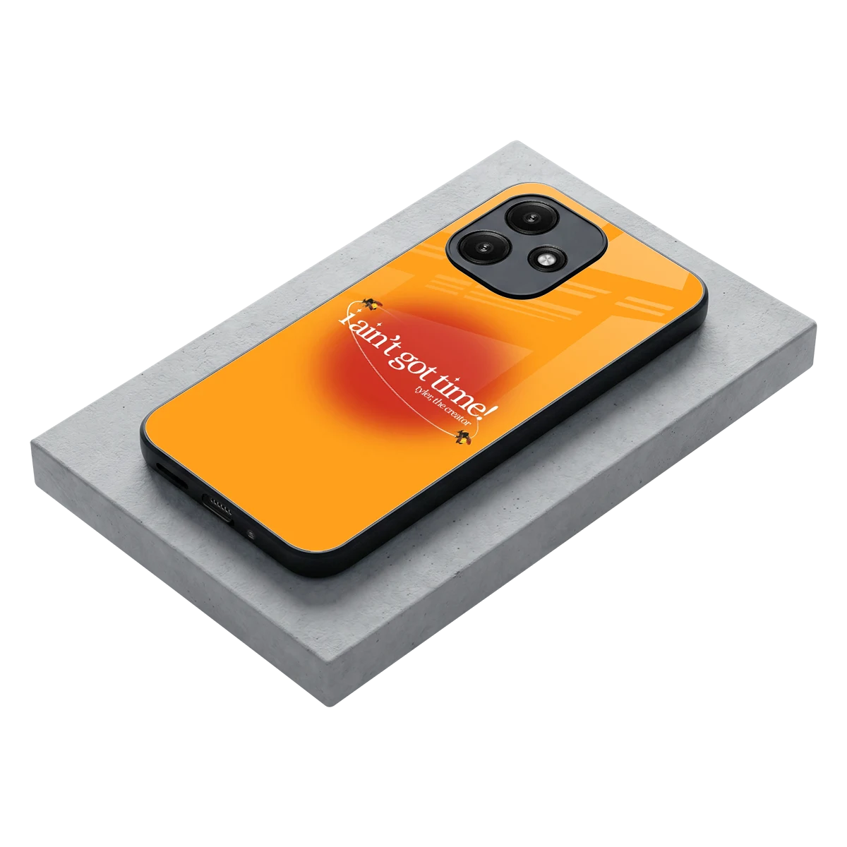 Busy Bee stylish phone case for redmi 12 5g | glossy glass and slim fit