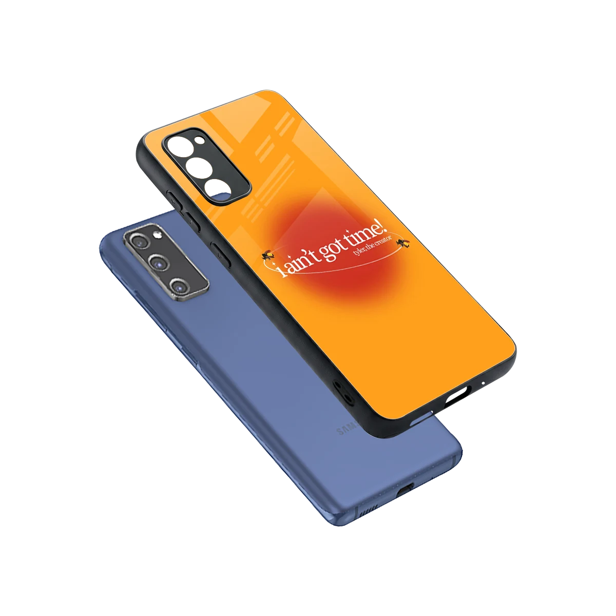 Busy Bee sleek samsung galaxy s20 fe cover with tempered glass back and TPU edges