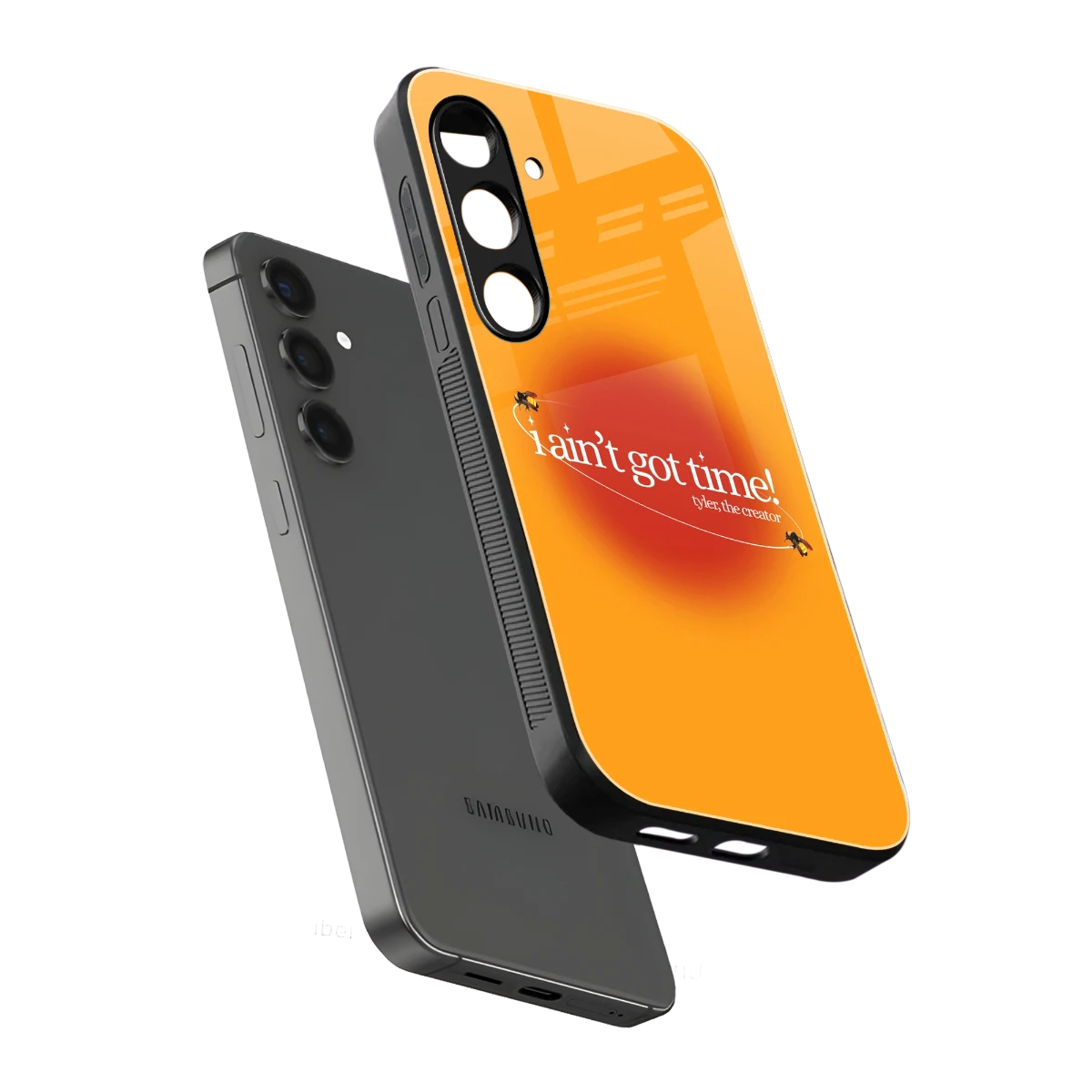 Busy Bee sleek samsung galaxy s23 fe cover with tempered glass back and TPU edges