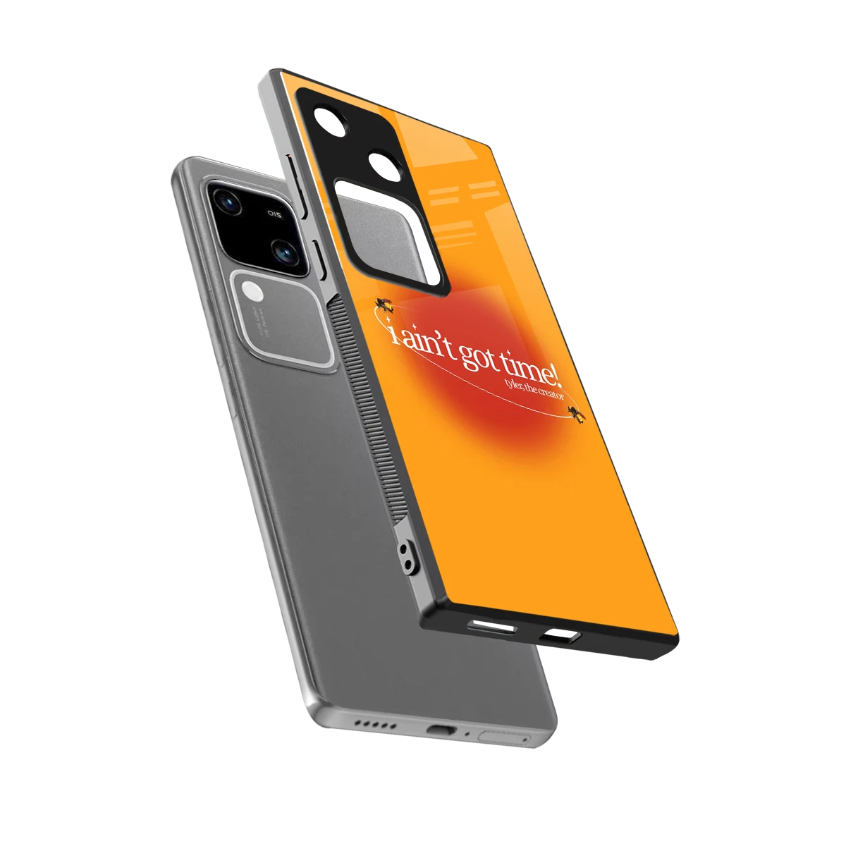 Busy Bee sleek vivo v30 cover with tempered glass back and TPU edges