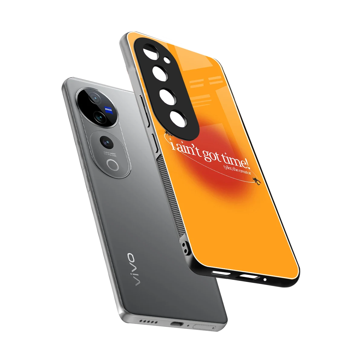 Busy Bee sleek vivo v40 pro cover with tempered glass back and TPU edges
