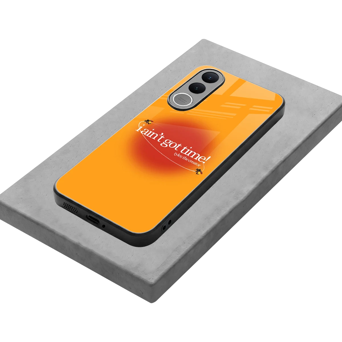 Busy Bee stylish phone case for vivo v70 fe | glossy glass and slim fit