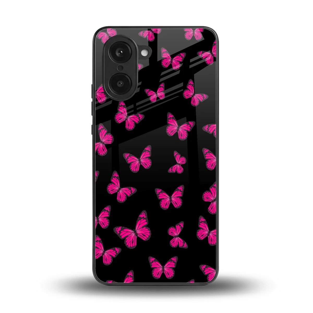 Butterfly Burst Black back phone cover | glass case for oneplus nord ce5 5g