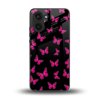 Butterfly Burst Black back phone cover | glass case for oneplus nord ce5 5g