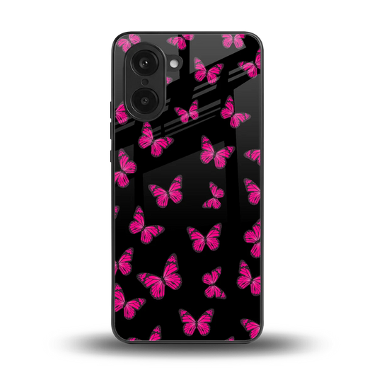 Butterfly Burst Black back phone cover | glass case for oneplus nord ce5 5g