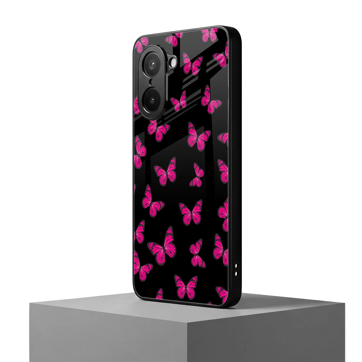 Butterfly Burst Black oneplus nord ce5 5g mobile cover | shockproof glass phone case