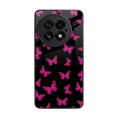 Butterfly Burst Black back phone cover | glass case for oneplus 13