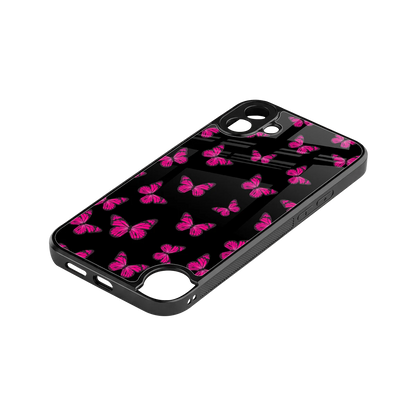 Butterfly Burst Black stylish phone case for cmf nothing phone 1 | glossy glass and slim fit