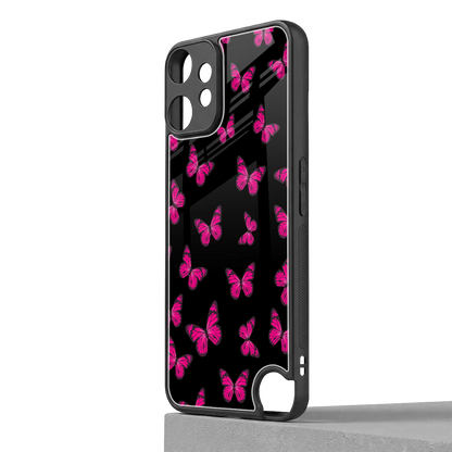 Butterfly Burst Black cmf nothing phone 2 pro mobile cover | shockproof glass phone case