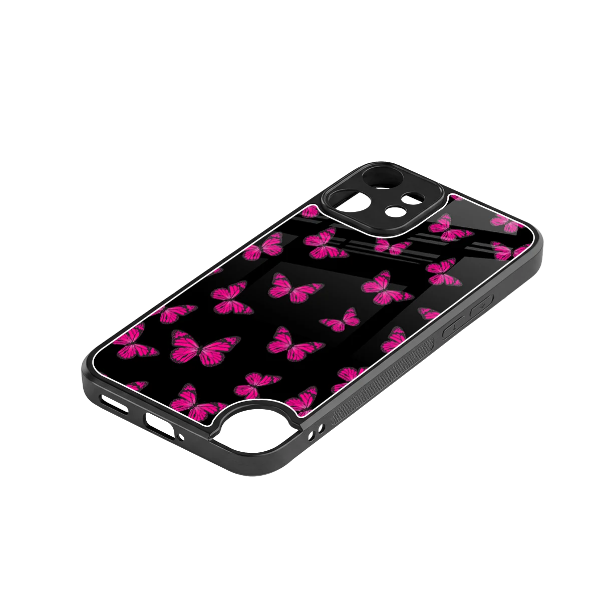 Butterfly Burst Black stylish phone case for cmf nothing phone 2 pro | glossy glass and slim fit