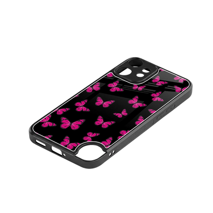 Butterfly Burst Black stylish phone case for cmf nothing phone 2 pro | glossy glass and slim fit