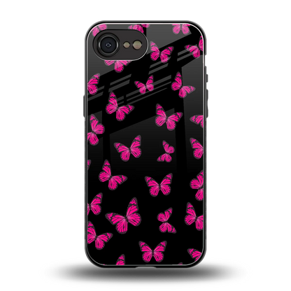 Butterfly Burst Black back phone cover | glass case for iphone 17e