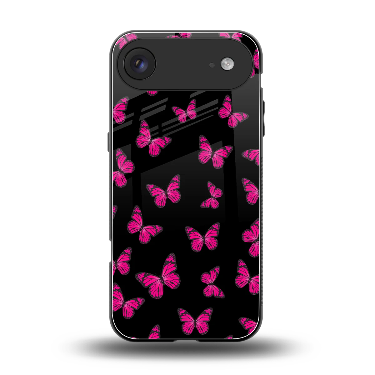 Butterfly Burst Black back phone cover | glass case for iphone air