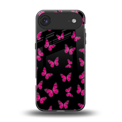 Butterfly Burst Black back phone cover | glass case for iphone air