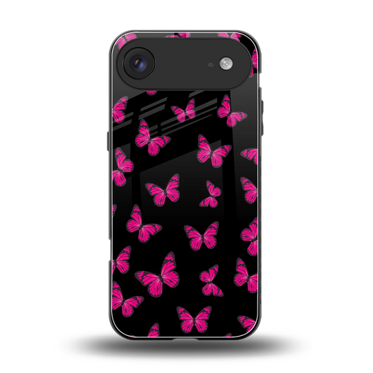 Butterfly Burst Black back phone cover | glass case for iphone air