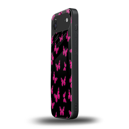 Butterfly Burst Black iphone air mobile cover | shockproof glass phone case