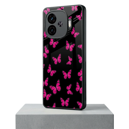 Butterfly Burst Black iqoo neo 10r 5g mobile cover | shockproof glass phone case