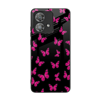 Butterfly Burst Black back phone cover | glass case for motorola edge 40 neo 5g