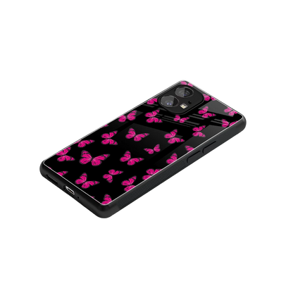 Butterfly Burst Black stylish phone case for nothing phone 1 | glossy glass and slim fit