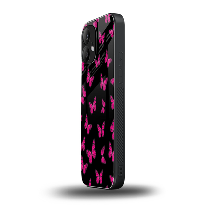 Butterfly Burst Black nothing phone 2 mobile cover | shockproof glass phone case