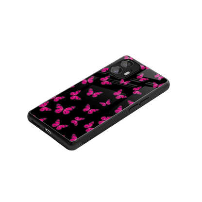 Butterfly Burst Black stylish phone case for nothing phone 2 | glossy glass and slim fit