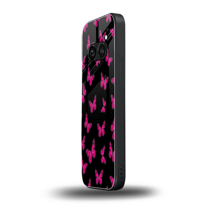 Butterfly Burst Black nothing phone 2a plus mobile cover | shockproof glass phone case