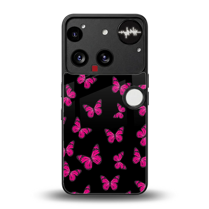 Butterfly Burst Black back phone cover | glass case for nothing phone 3