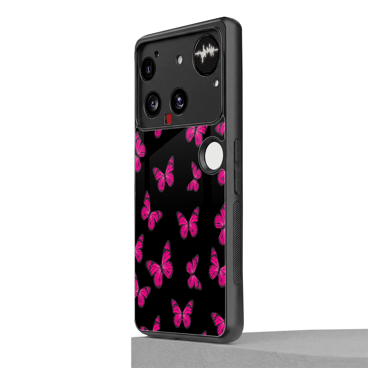 Butterfly Burst Black nothing phone 3 mobile cover | shockproof glass phone case