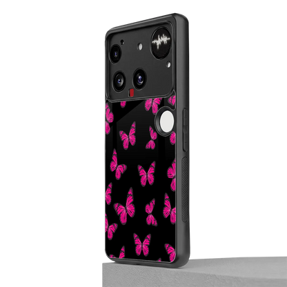 Butterfly Burst Black nothing phone 3 mobile cover | shockproof glass phone case