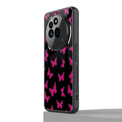 Butterfly Burst Black nothing phone 3a pro mobile cover | shockproof glass phone case