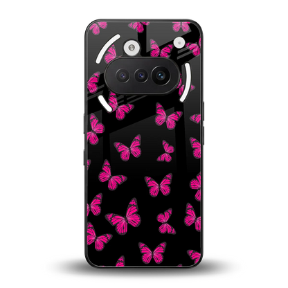 Butterfly Burst Black back phone cover | glass case for nothing phone 3a