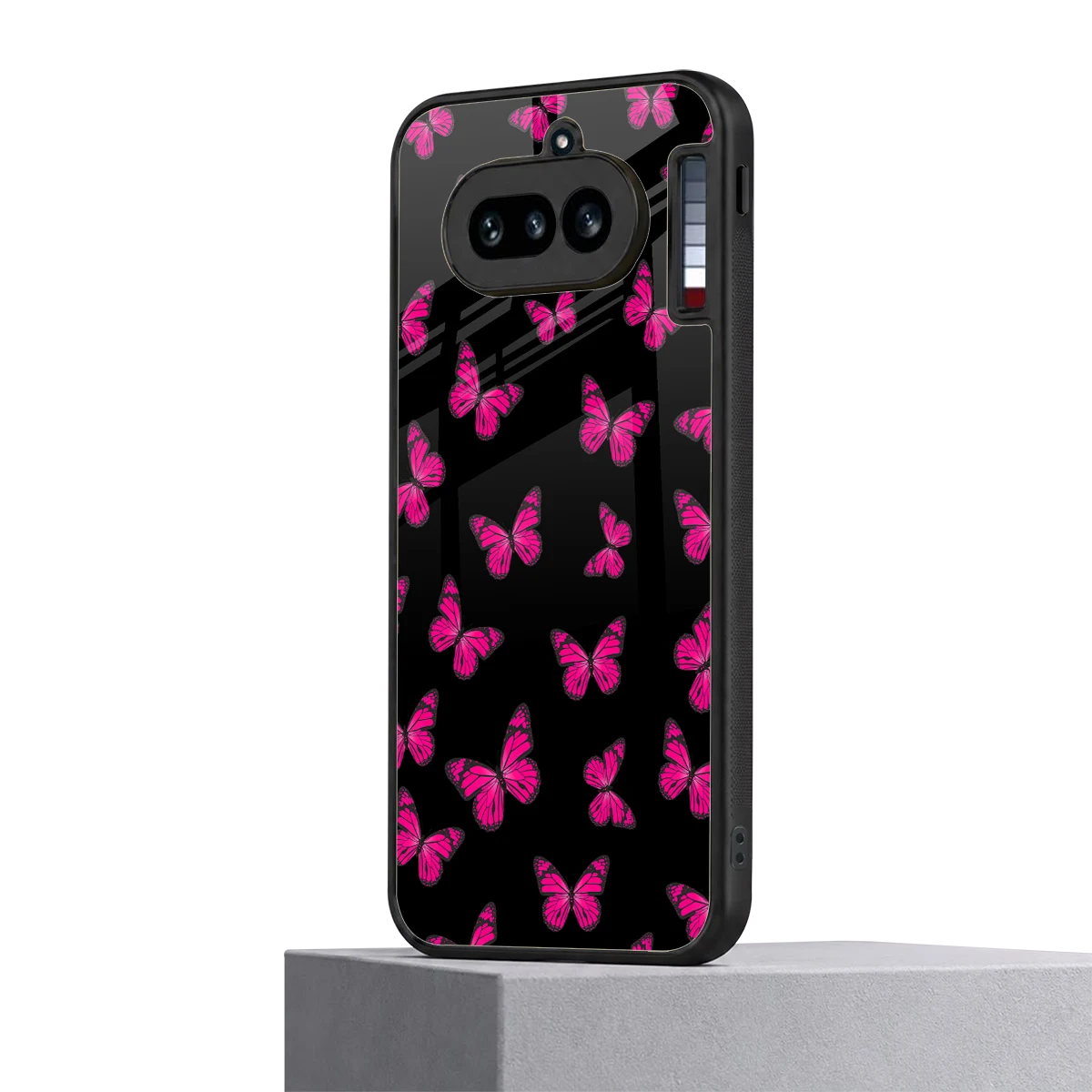 Butterfly Burst Black nothing phone 4a mobile cover | shockproof glass phone case