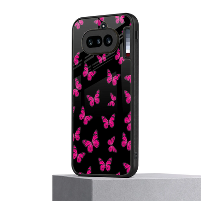 Butterfly Burst Black nothing phone 4a mobile cover | shockproof glass phone case
