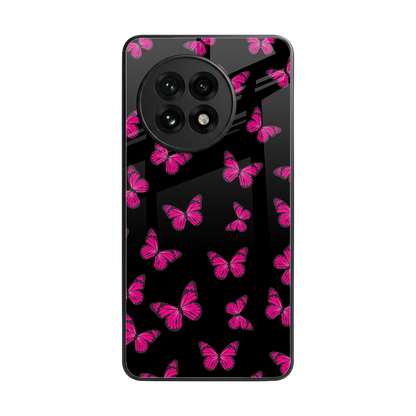 Butterfly Burst Black back phone cover | glass case for oneplus 13r