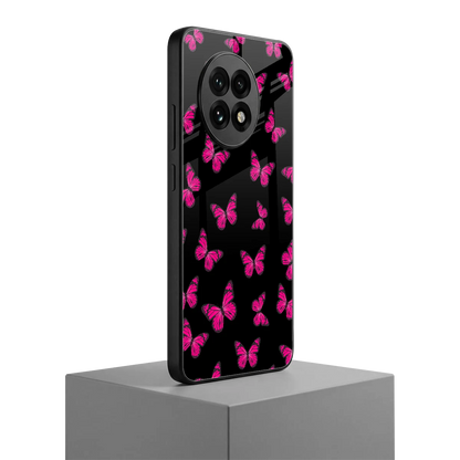 Butterfly Burst Black oneplus 13r mobile cover | shockproof glass phone case