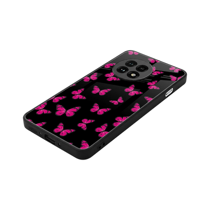 Butterfly Burst Black stylish phone case for oneplus 13r | glossy glass and slim fit