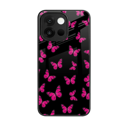 Butterfly Burst Black back phone cover | glass case for oneplus 13s