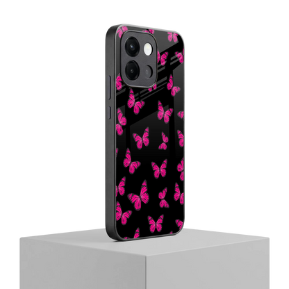 Butterfly Burst Black oneplus 13s mobile cover | shockproof glass phone case