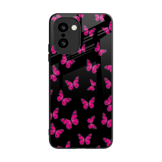 Butterfly Burst Black back phone cover | glass case for oneplus 15r