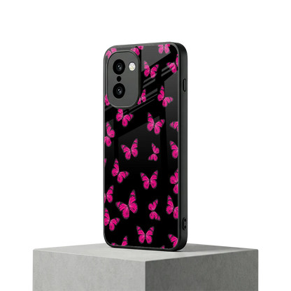 Butterfly Burst Black oneplus 15r mobile cover | shockproof glass phone case