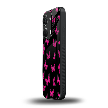 Butterfly Burst Black oneplus nord 3 mobile cover | shockproof glass phone case
