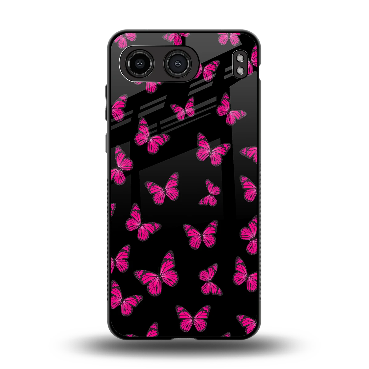 Butterfly Burst Black back phone cover | glass case for oneplus nord 4