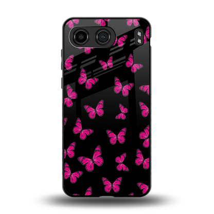 Butterfly Burst Black back phone cover | glass case for oneplus nord 4