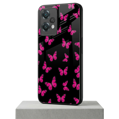Butterfly Burst Black oneplus nord ce 2 lite mobile cover | shockproof glass phone case