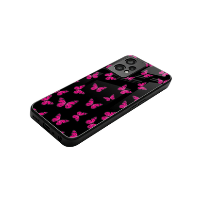 Butterfly Burst Black stylish phone case for oneplus nord ce 2 lite | glossy glass and slim fit