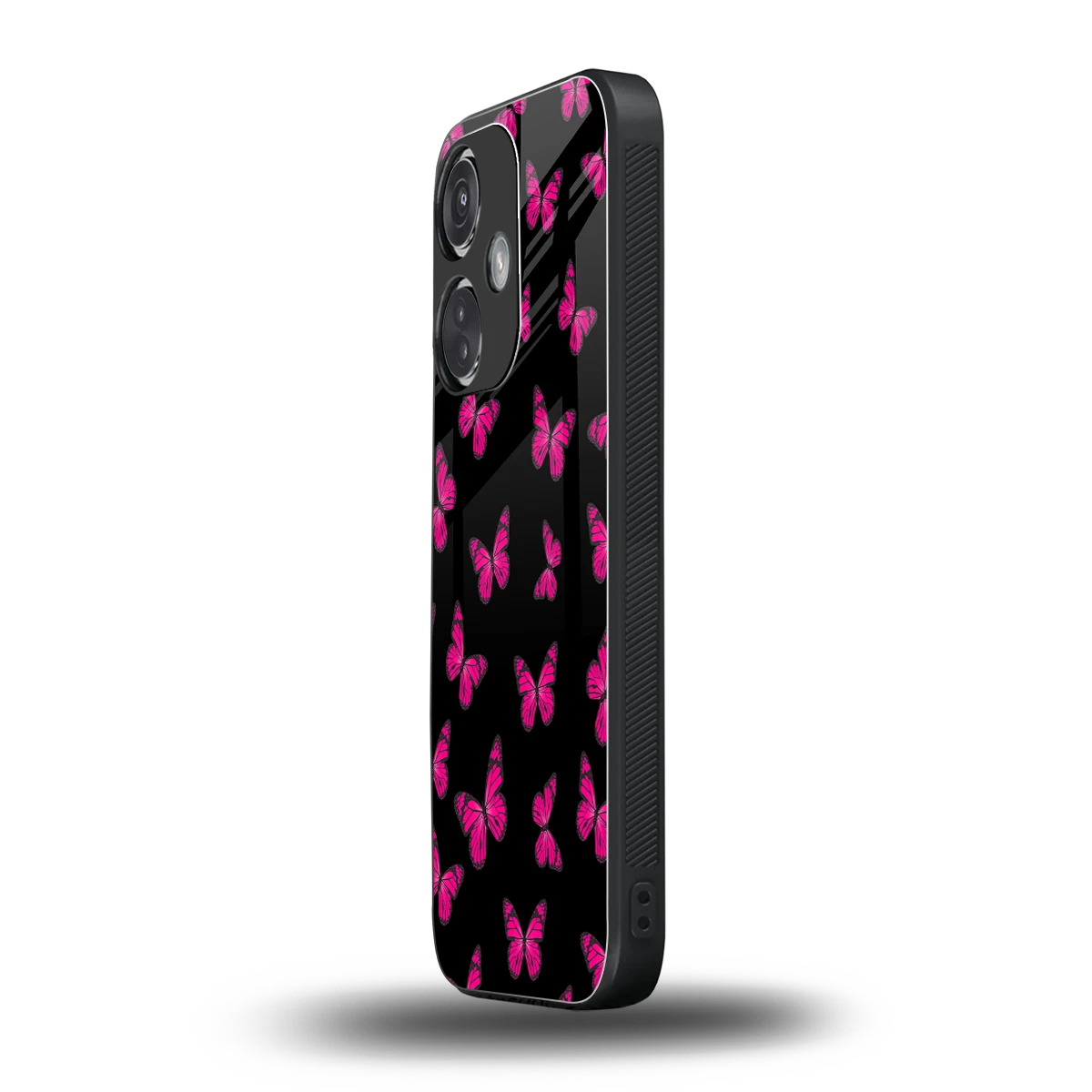 Butterfly Burst Black oneplus nord ce 3 mobile cover | shockproof glass phone case