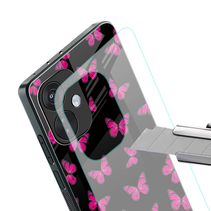 Butterfly Burst Black stylish phone case for oneplus nord ce 3 | glossy glass and slim fit